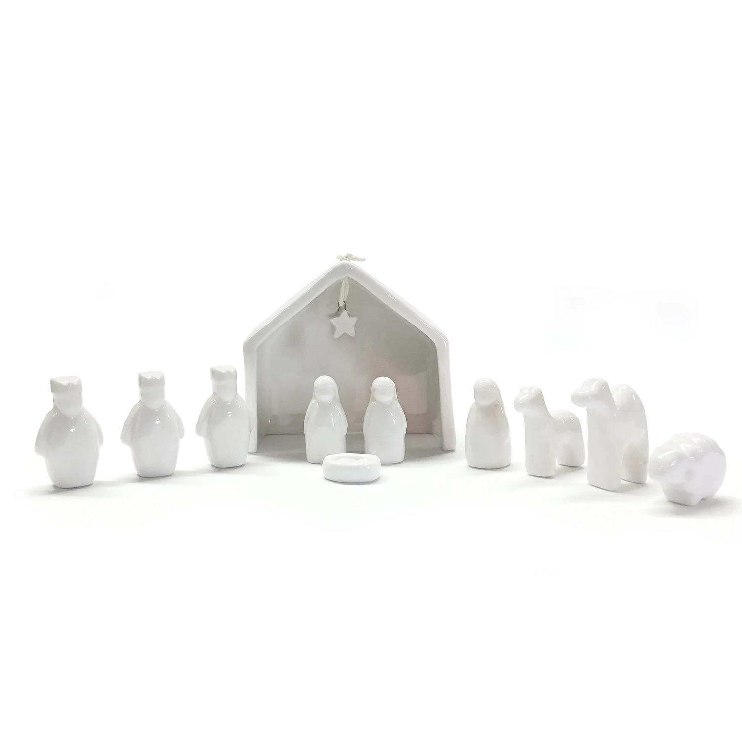 East Of India Porcelain Nativity Set 1 East Of India Porcelain Nativity Set