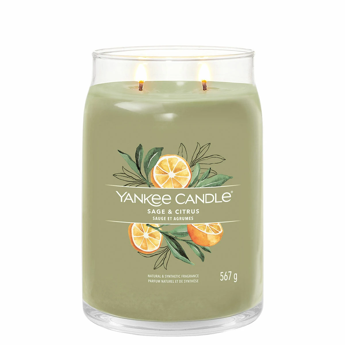 Yankee Candle Sage & Citrus Signature Large Jar Candle 2 Yankee Candle Sage & Citrus Signature Large Jar Candle - Image 2