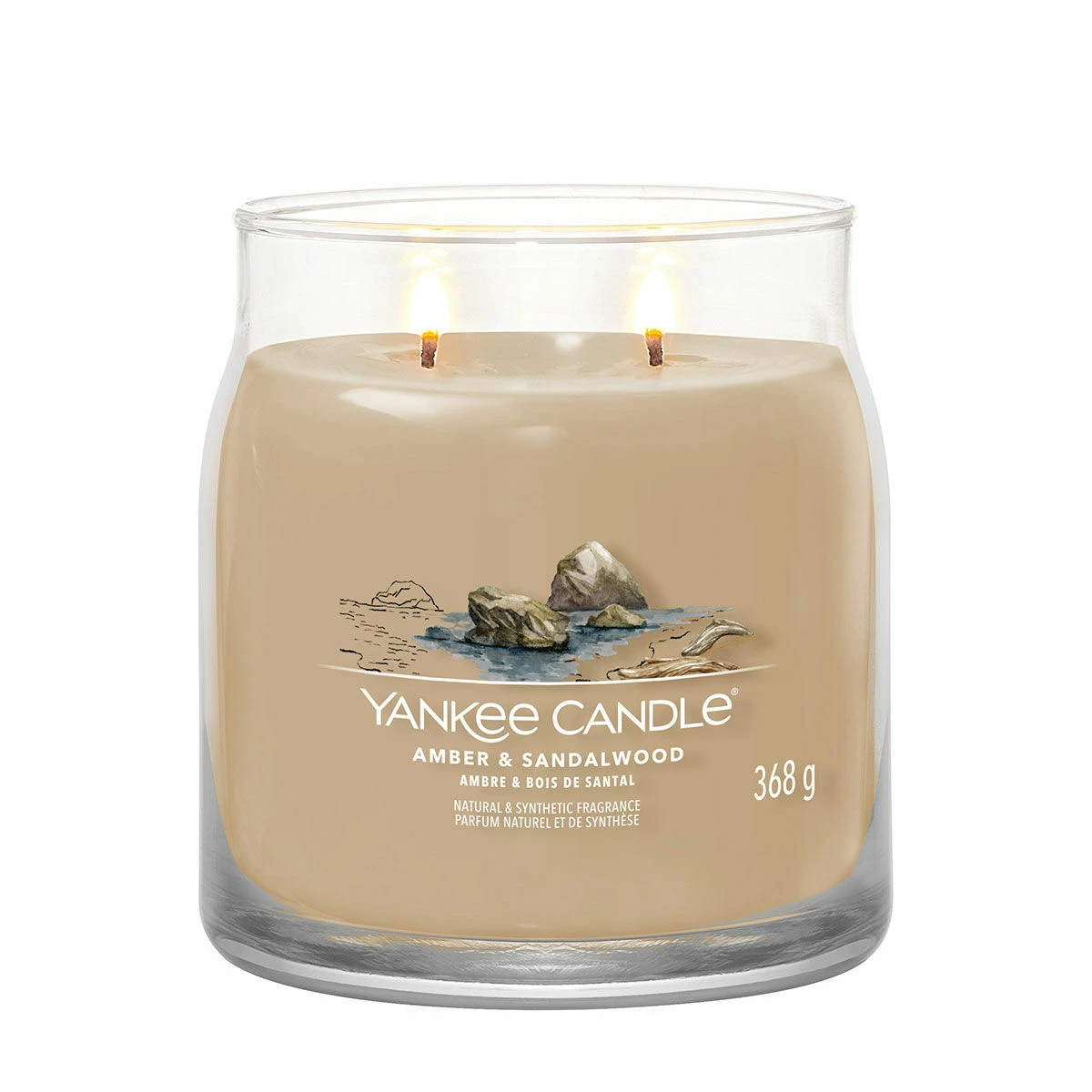 Yankee Candle Amber & Sandalwood Signature Medium Jar Candle 2 Yankee Candle Amber & Sandalwood Signature Medium Jar Candle - Image 2