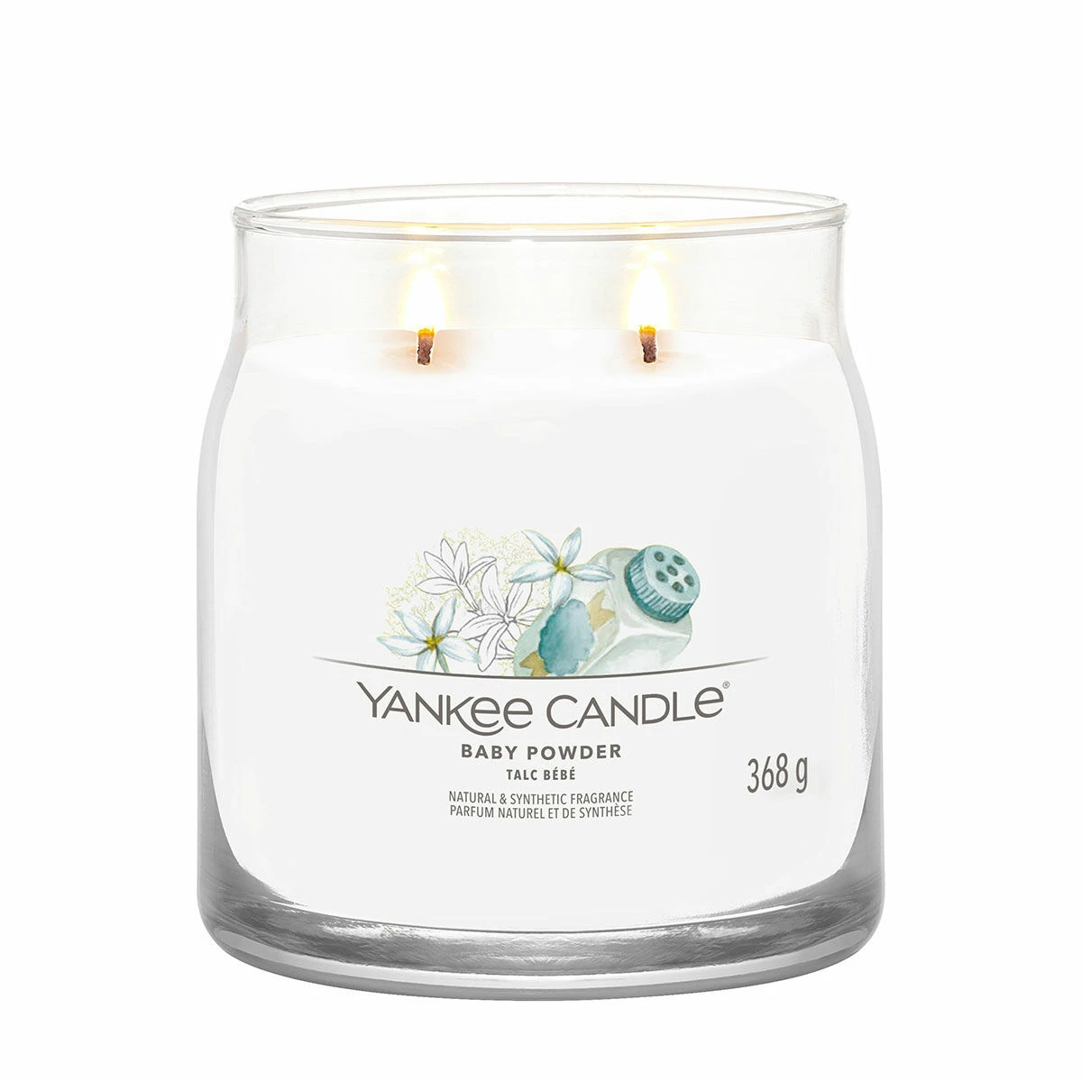 Yankee Candle Baby Powder Signature Medium Jar Candle 2 Yankee Candle Baby Powder Signature Medium Jar Candle - Image 2