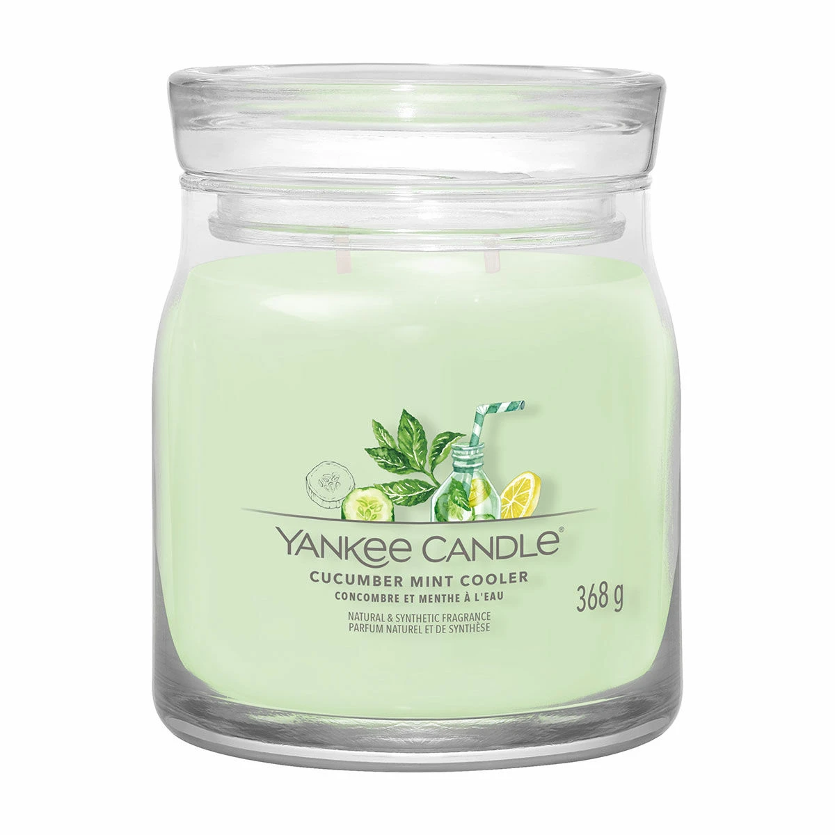 Yankee Candle Cucumber Mint Cooler Signature Medium Jar Candle 1 Yankee Candle Cucumber Mint Cooler Signature Medium Jar Candle