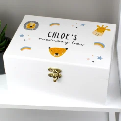 Personalised ‘Zoo’ White Wooden Keepsake Box 7 Personalised ‘Zoo’ White Wooden Keepsake Box -Home General Store 223700000000 2