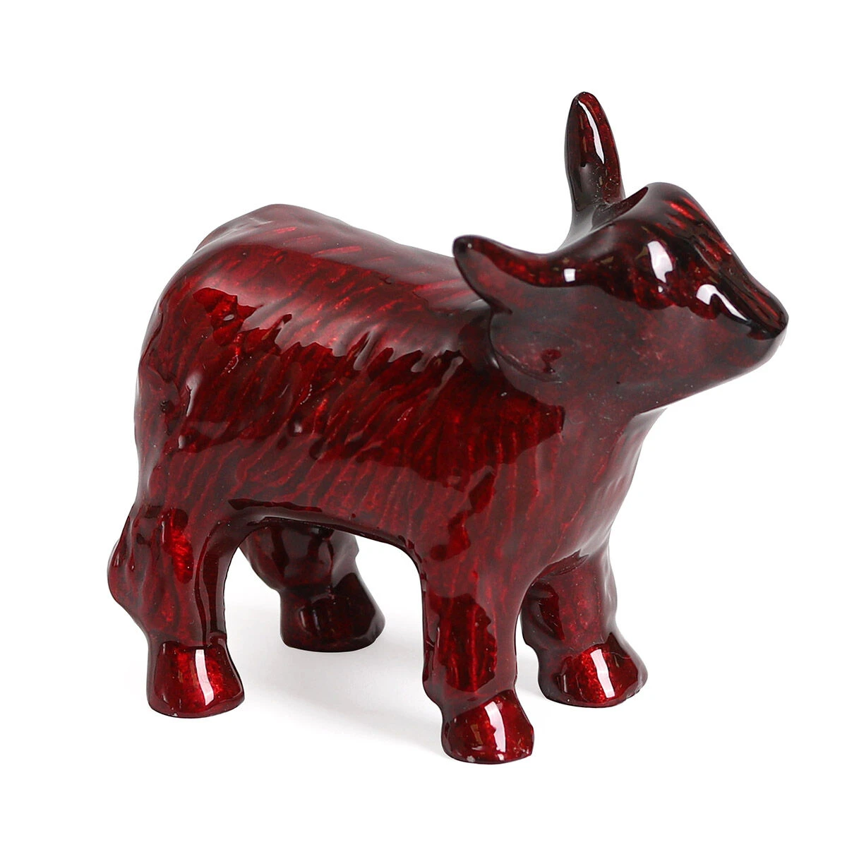 Tilnar Art Aluminark Brushed Red Large Highland Cow 2 Tilnar Art Aluminark Brushed Red Large Highland Cow - Image 2