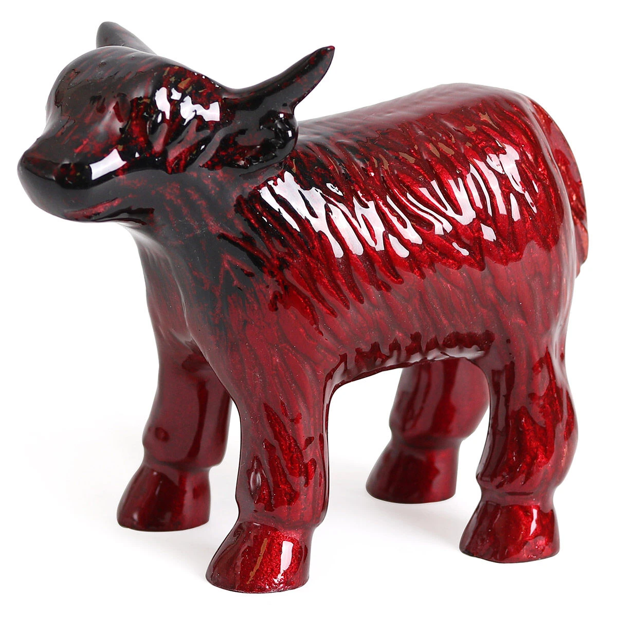 Tilnar Art Aluminark Brushed Red Extra Large Highland Cow 1 Tilnar Art Aluminark Brushed Red Extra Large Highland Cow