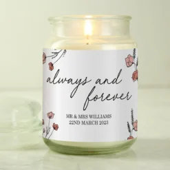 Personalised ‘Always & Forever’ Large Scented Jar Candle -Home General Store 4004740 2