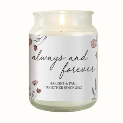 Personalised ‘Always & Forever’ Large Scented Jar Candle -Home General Store 4004740 3