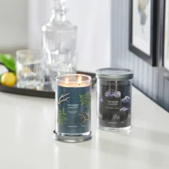 Yankee Candle Midsummers Night Signature Large Tumbler Candle -Home General Store bayside cedar midsummers night signature collection lifestyle 1