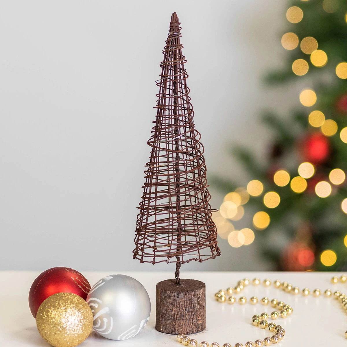 East Of India Rusty Wire Cone Christmas Tree 1 East Of India Rusty Wire Cone Christmas Tree