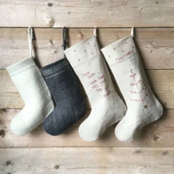 East Of India Christmas Dear Santa Linen Stocking 6 East Of India Christmas Dear Santa Linen Stocking -Home General Store east of india eoi 3354b christmas dear santa linen stocking 3