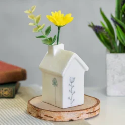 East Of India Small House Flower Vase