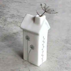 East Of India Tall House Flower Vase -Home General Store east of india eoi 5771 tall house flower vase 2