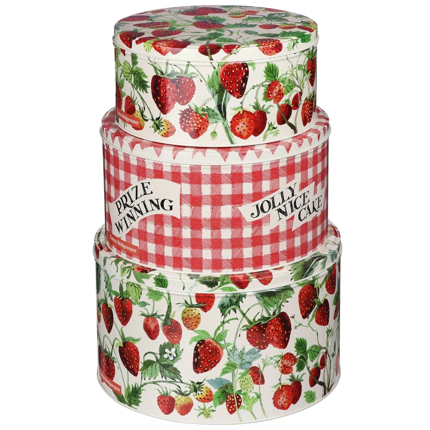 Emma Bridgewater Fruits Strawberries Set Of Three Round Cake Tins 1 Emma Bridgewater Fruits Strawberries Set Of Three Round Cake Tins