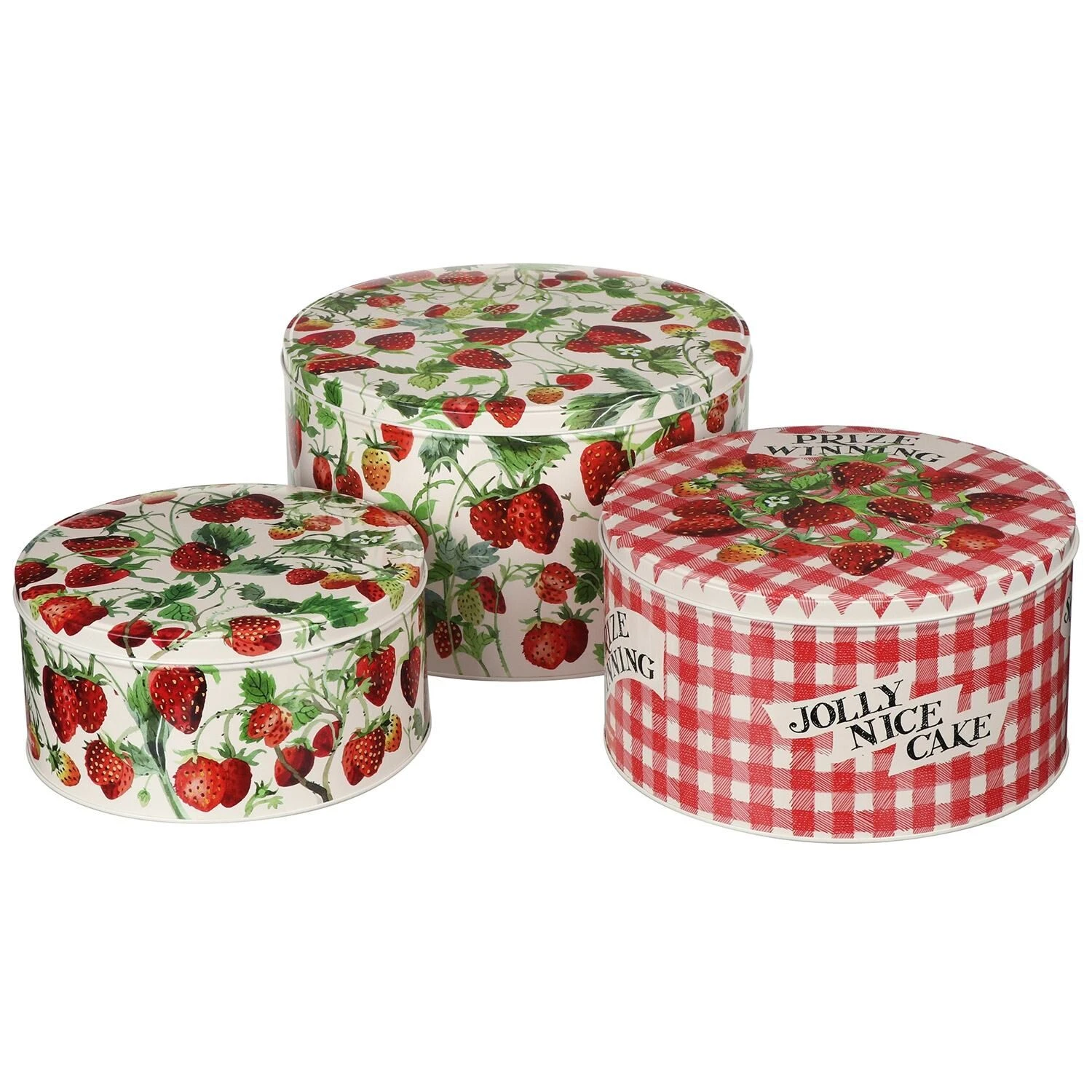 Emma Bridgewater Fruits Strawberries Set Of Three Round Cake Tins 3 Emma Bridgewater Fruits Strawberries Set Of Three Round Cake Tins - Image 3
