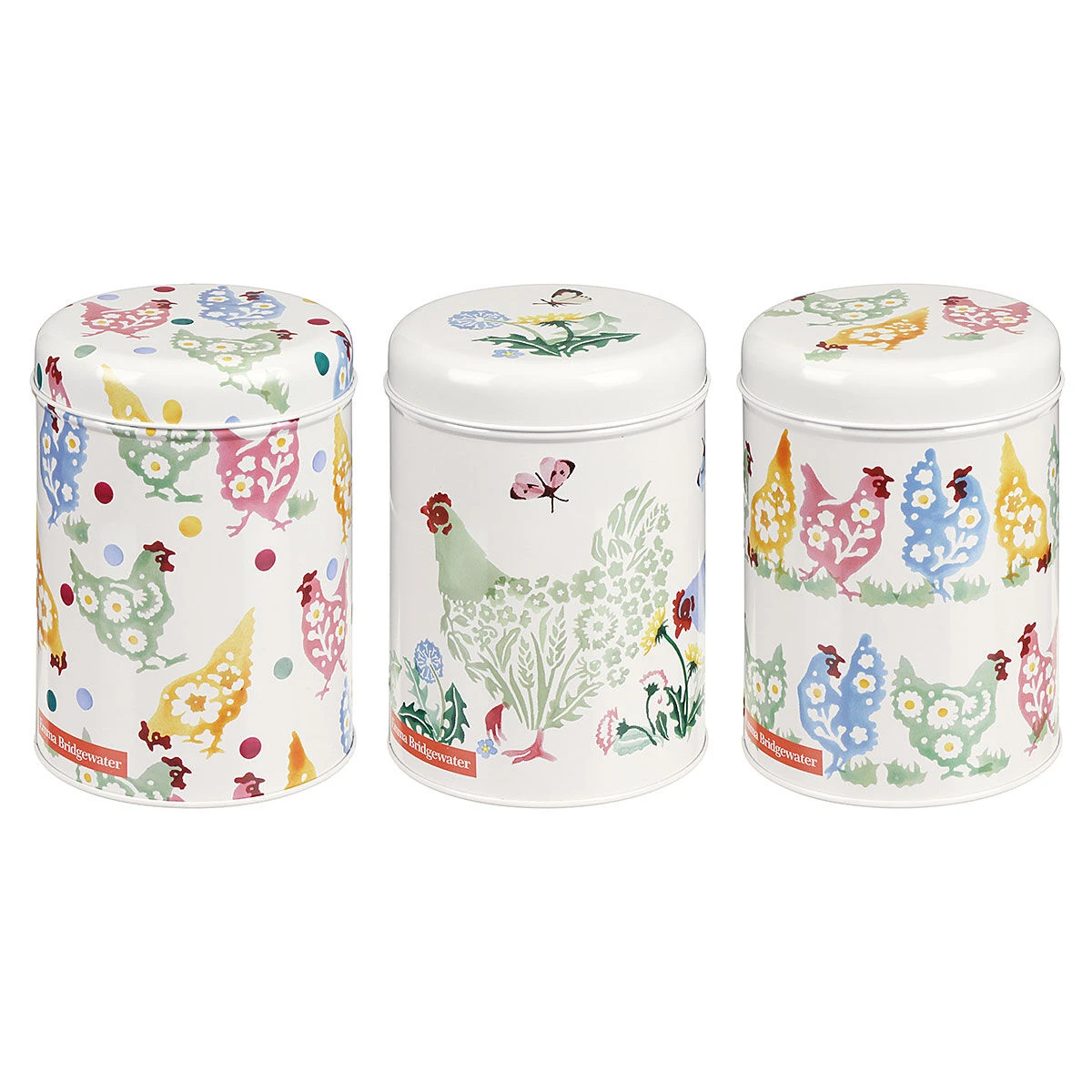 Emma Bridgewater Spring Chicken Set Of Three Round Caddies 2 Emma Bridgewater Spring Chicken Set Of Three Round Caddies - Image 2