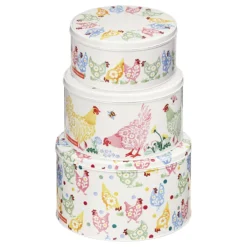 Home General Store 7 Emma Bridgewater Spring Chicken Set Of Three Round Cake Tins