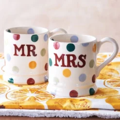 Emma Bridgewater Polka Dot Mr & Mrs Set Of 2 Half Pint Boxed Mugs 8 Emma Bridgewater Polka Dot Mr & Mrs Set Of 2 Half Pint Boxed Mugs -Home General Store emma birdgewater polka dot mr mrs 2 1 2 pint mugs boxed lifestyle image01