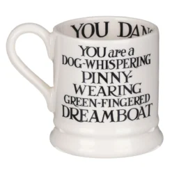 Emma Bridgewater Black Toast King Of Cool & Queen Of Rock Set Of Two Half Pint Mugs -Home General Store emma bridgewater 1kiq010013 king of cool queen of rock mugs 2