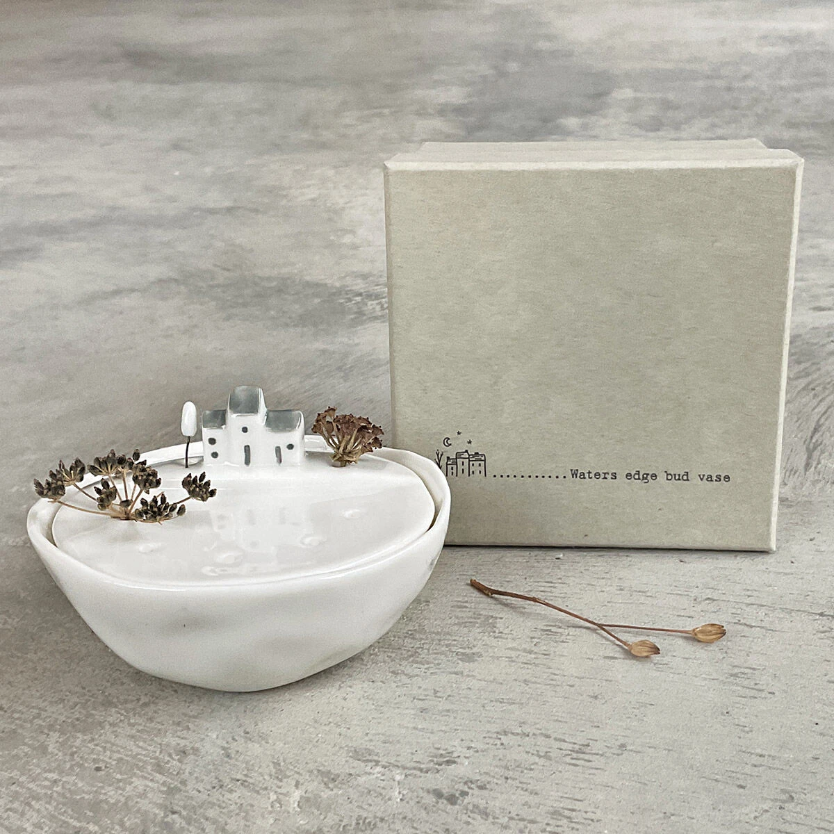 East Of India Waters Edge Flat Bud Vase 4 East Of India Waters Edge Flat Bud Vase - Image 4