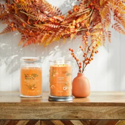 Yankee Candle Farm Fresh Peach Signature Large Tumbler Candle -Home General Store farm fresh peach signature collection lifestyle 2