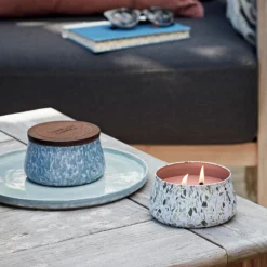 Yankee Candle Ocean Hibiscus Medium Outdoor Candle -Home General Store fresh rain ocean hibiscus