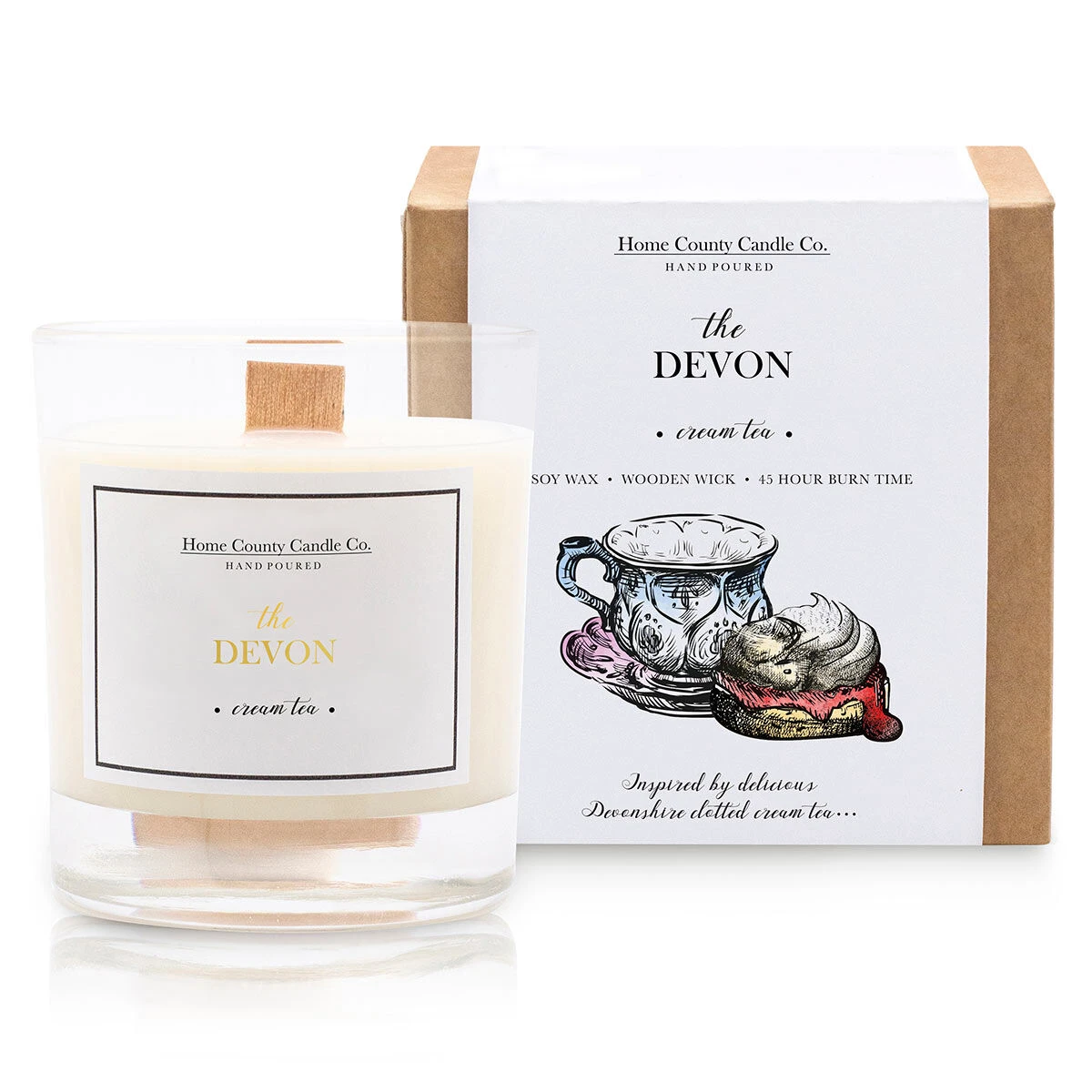 Home County Candle Co. The Devon - Cream Tea Soy Candle 1 Home County Candle Co. The Devon - Cream Tea Soy Candle