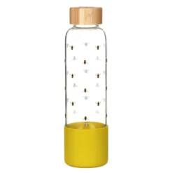 Joules Bees Glass Water Bottle -Home General Store joules jls2101 j bee print glass water bottle 03