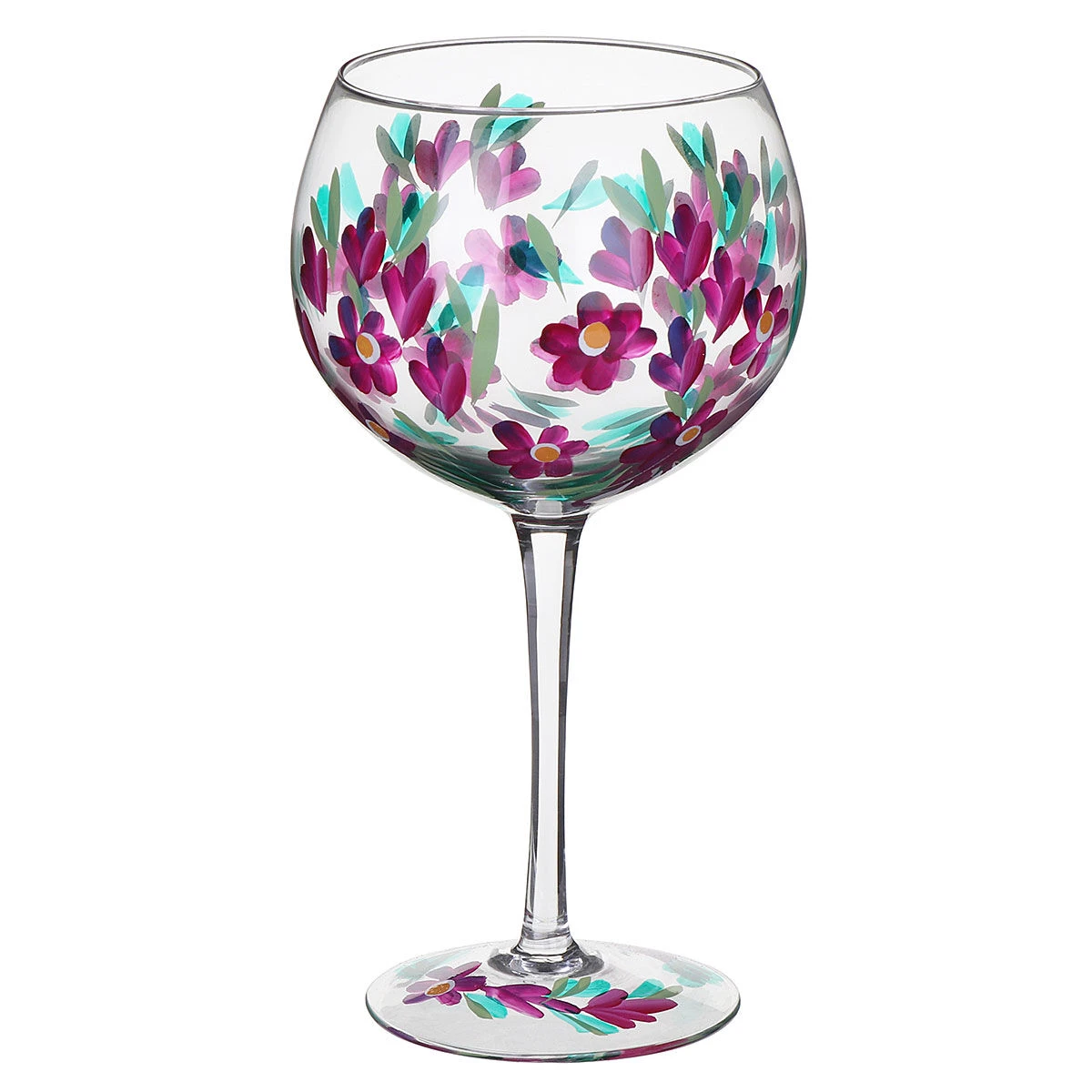 Lynsey Johnstone Hand Painted Crocuses Gin Glass 2 Lynsey Johnstone Hand Painted Crocuses Gin Glass - Image 2