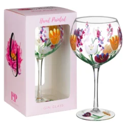 Lynsey Johnstone Hand Painted Honeysuckle Gin Glass