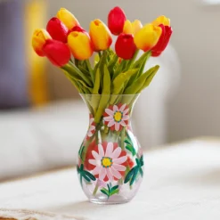 Lynsey Johnstone Hand Painted Daisies & Dragonflies Posy Vase -Home General Store lesser pavey lp49755 lynsey johnstone daisies dragonflies posy vase lifestyle