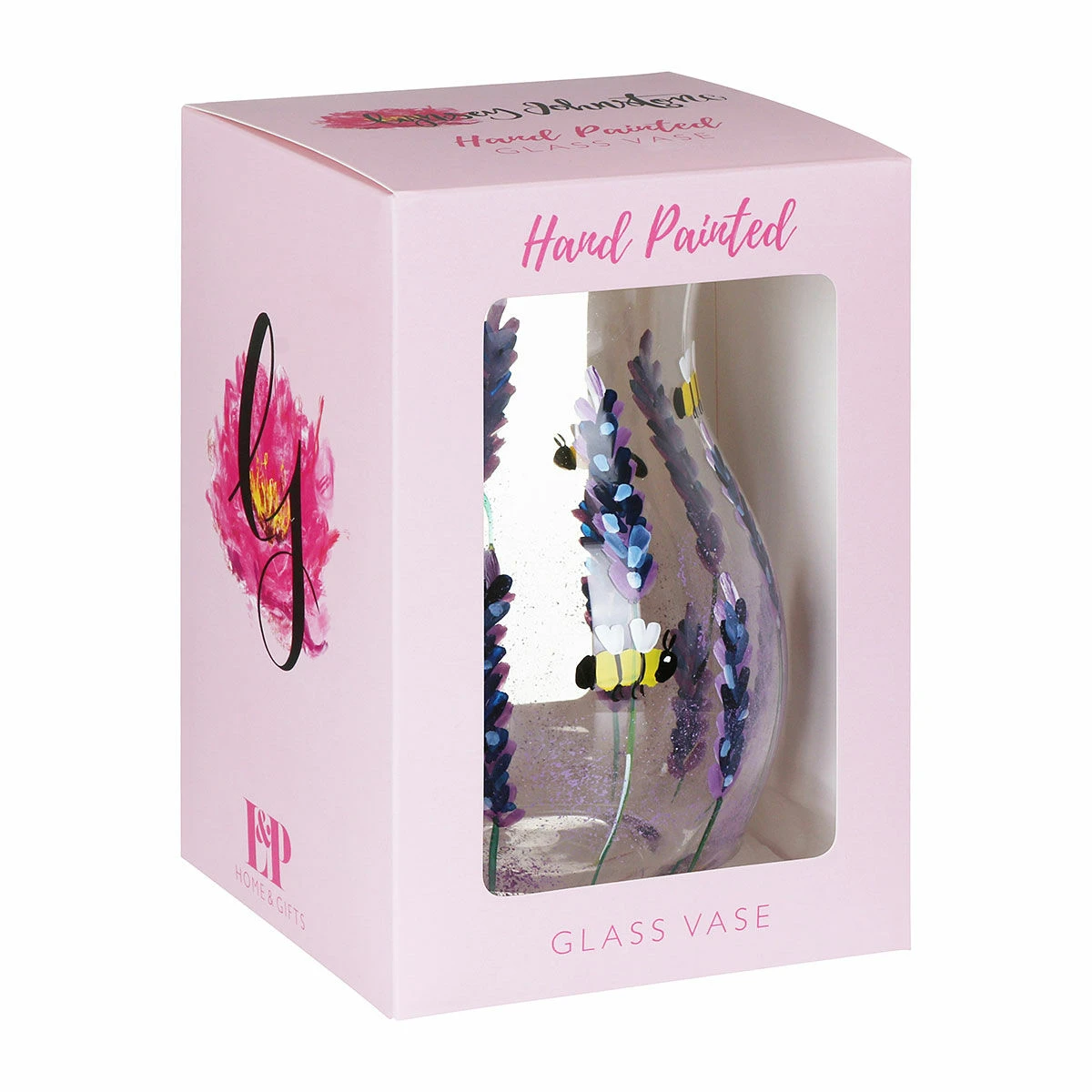 Lynsey Johnstone Hand Painted Bees & Lavender Posy Vase 6 Lynsey Johnstone Hand Painted Bees & Lavender Posy Vase - Image 6