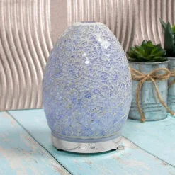 Desire Lilac Mosaic Egg Colour Changing Aroma Humidifier 6 Desire Lilac Mosaic Egg Colour Changing Aroma Humidifier -Home General Store lesser and pavey lp47488 desire lilac mosaic humidifier lifestyle 2