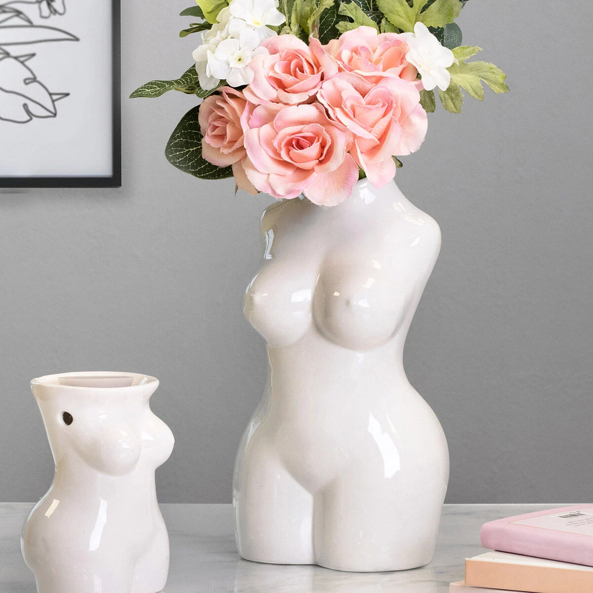 Desire White Body Torso Vase 1 Desire White Body Torso Vase