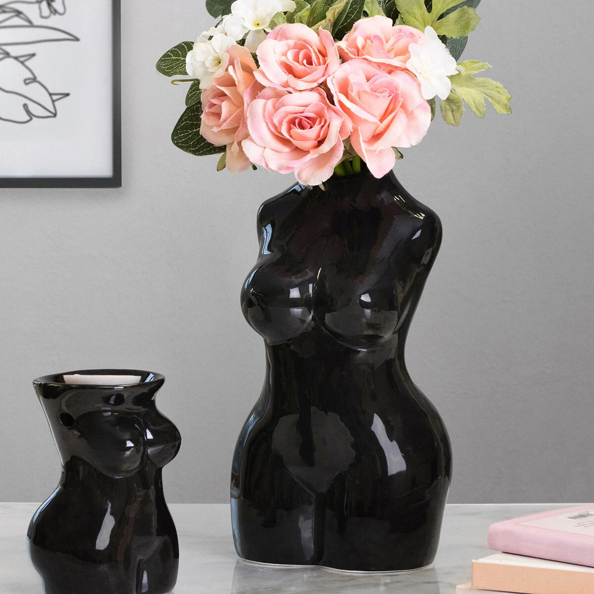 Desire Black Body Torso Vase 1 Desire Black Body Torso Vase
