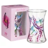 Lynsey Johnstone Hand Painted Dragonfly With Pink Flowers Hourglass Vase
