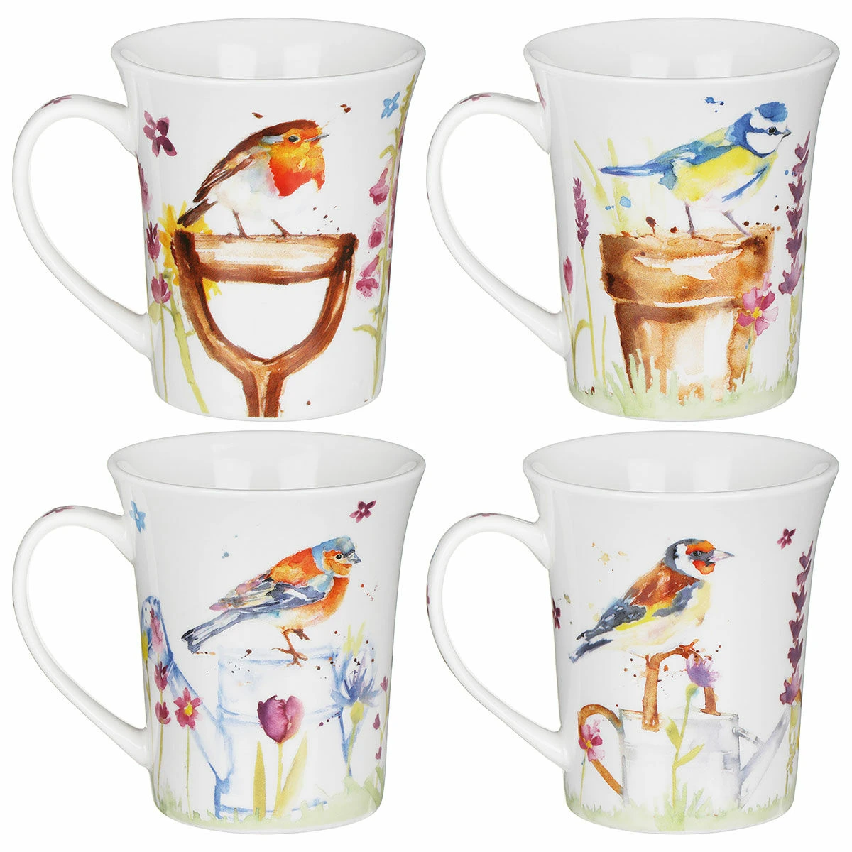 Jennifer Rose Garden Birds Set Of Four Mugs 2 Jennifer Rose Garden Birds Set Of Four Mugs - Image 2