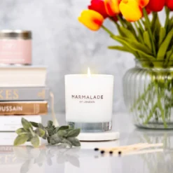 Marmalade Of London Bergamot & Soft Rose 230g Luxury Glass Soy Candle -Home General Store marmalade 230g luxury glass candle lifestyle 2