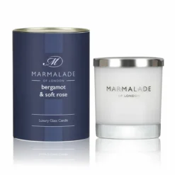Marmalade Of London Bergamot & Soft Rose 230g Luxury Glass Soy Candle
