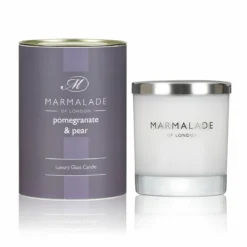 Marmalade Of London Pomegranate & Pear 230g Luxury Glass Soy Candle