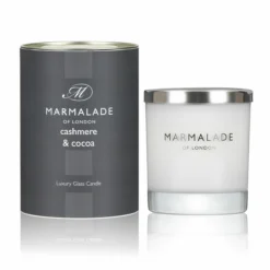 Marmalade Of London Cashmere & Cocoa 230g Luxury Glass Soy Candle