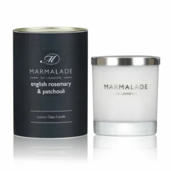 Marmalade Of London English Rosemary & Patchouli 230g Luxury Glass Soy Candle