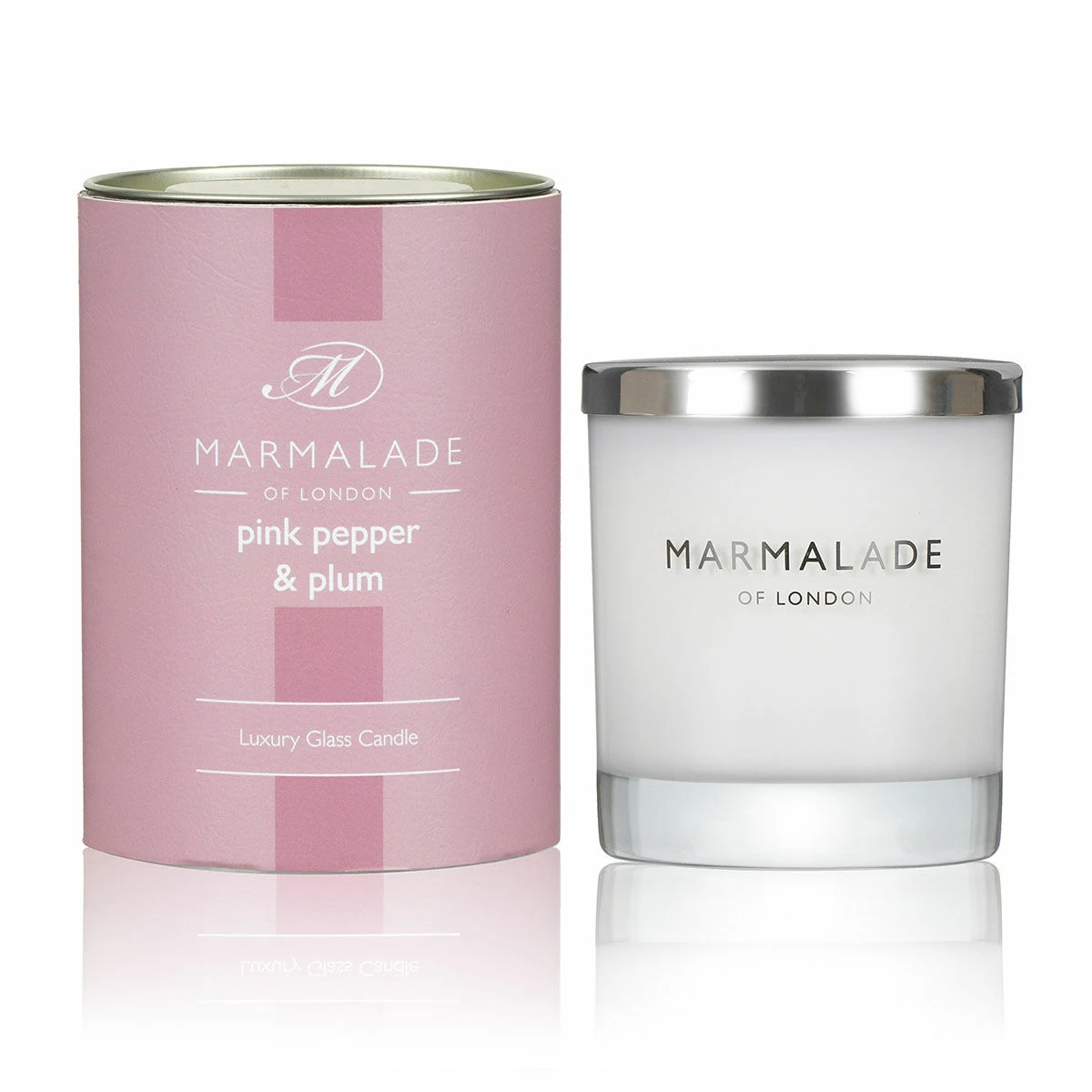 Marmalade Of London Pink Pepper & Plum 230g Luxury Glass Soy Candle 1 Marmalade Of London Pink Pepper & Plum 230g Luxury Glass Soy Candle