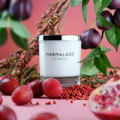 Marmalade Of London Pink Pepper & Plum 230g Luxury Glass Soy Candle 16 Marmalade Of London Pink Pepper & Plum 230g Luxury Glass Soy Candle -Home General Store marmalade of london 12866 pink pepper plum 230g luxury glass candle lifestyle 1