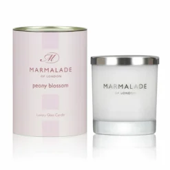 Marmalade Of London Peony Blossom 230g Luxury Glass Soy Candle