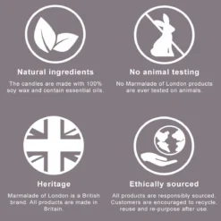 Marmalade Of London Bergamot & Soft Rose 230g Luxury Glass Soy Candle -Home General Store marmalade of london key facts 17