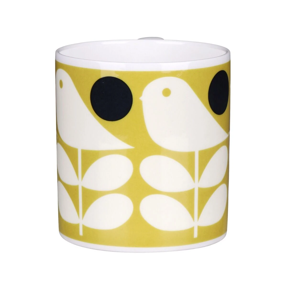 Orla Kiely Yellow Early Bird Large Mug 2 Orla Kiely Yellow Early Bird Large Mug - Image 2