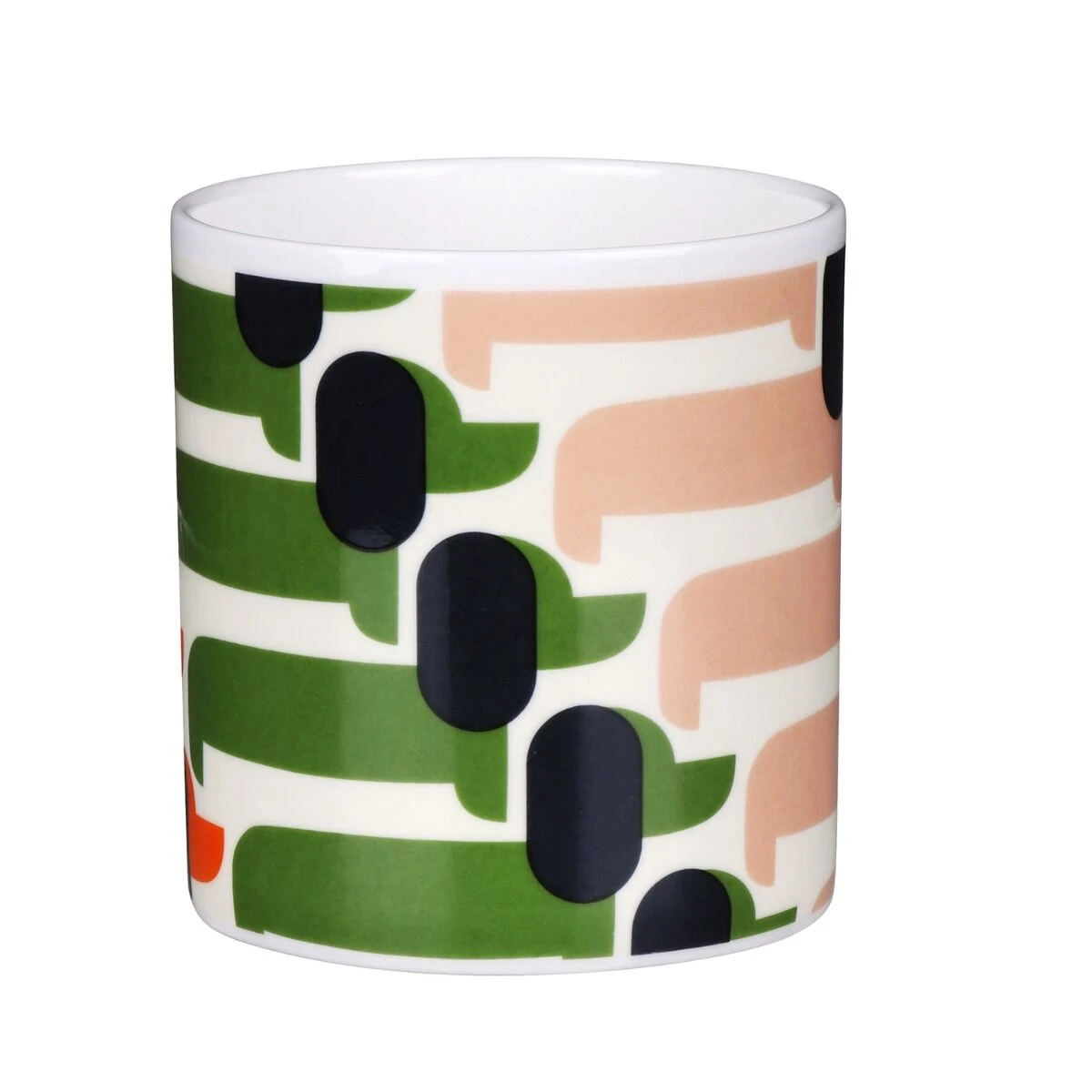 Orla Kiely Orange Sausage Dog Large Mug 2 Orla Kiely Orange Sausage Dog Large Mug - Image 2