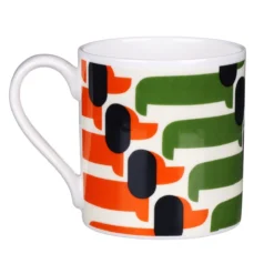 Orla Kiely Orange Sausage Dog Large Mug 5 Orla Kiely Orange Sausage Dog Large Mug -Home General Store mclaggan orla kiely msqok107 sausage dog dachsund orange large mug 18 copy