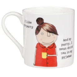 Rosie Made A Thing I Like To Party Mug -Home General Store mclaggan rosie made a thing qrh37 i like to party mug 02