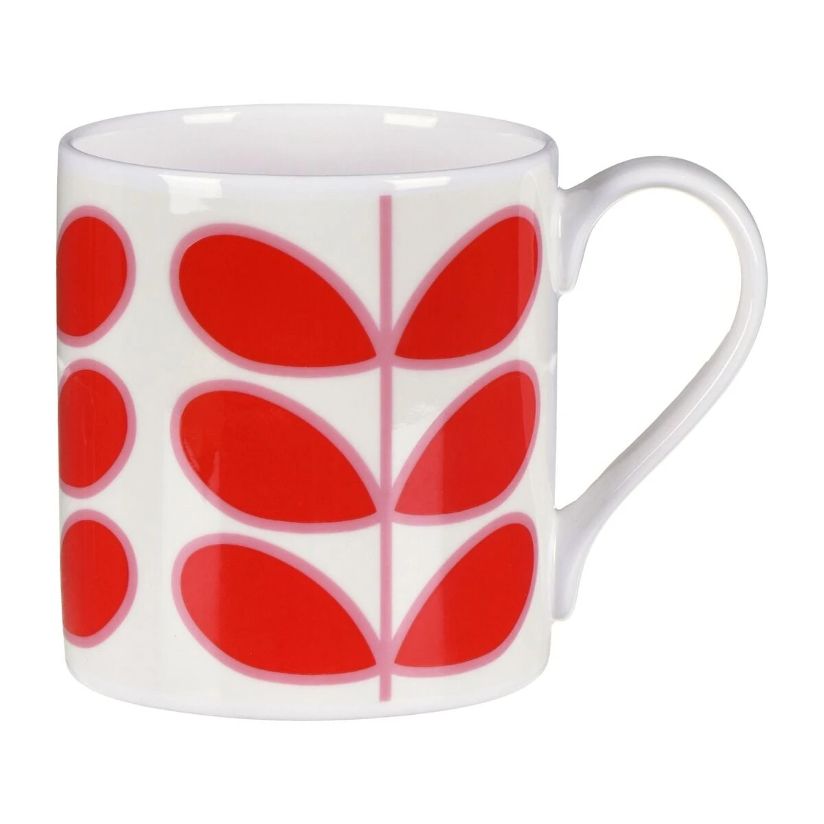 Orla Kiely Linear Stem Red Large Mug 1 Orla Kiely Linear Stem Red Large Mug