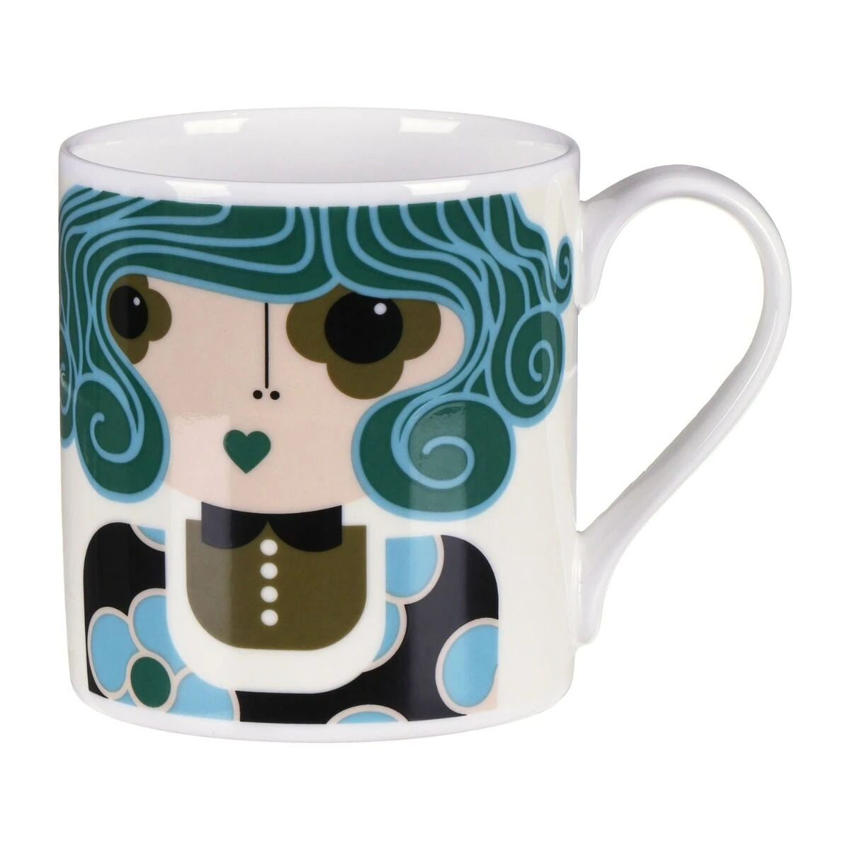 Orla Kiely Dee Dee Teal Large Mug 1 Orla Kiely Dee Dee Teal Large Mug